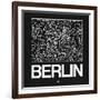 Black Map of Berlin-NaxArt-Framed Art Print