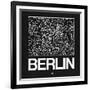 Black Map of Berlin-NaxArt-Framed Art Print