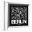 Black Map of Berlin-NaxArt-Framed Art Print