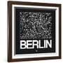 Black Map of Berlin-NaxArt-Framed Art Print