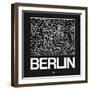 Black Map of Berlin-NaxArt-Framed Art Print