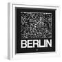 Black Map of Berlin-NaxArt-Framed Art Print