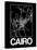 Black Map of Cairo-NaxArt-Stretched Canvas