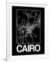 Black Map of Cairo-NaxArt-Framed Art Print