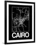 Black Map of Cairo-NaxArt-Framed Art Print