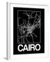 Black Map of Cairo-NaxArt-Framed Art Print