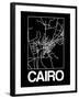 Black Map of Cairo-NaxArt-Framed Art Print