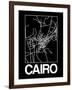 Black Map of Cairo-NaxArt-Framed Art Print