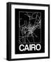 Black Map of Cairo-NaxArt-Framed Art Print