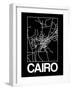 Black Map of Cairo-NaxArt-Framed Art Print