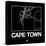 Black Map of Cape Town-NaxArt-Stretched Canvas