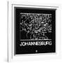 Black Map of Johannesburg-NaxArt-Framed Art Print