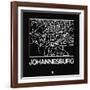 Black Map of Johannesburg-NaxArt-Framed Art Print