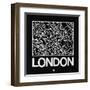 Black Map of London-NaxArt-Framed Art Print