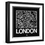 Black Map of London-NaxArt-Framed Art Print