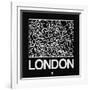 Black Map of London-NaxArt-Framed Art Print