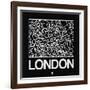 Black Map of London-NaxArt-Framed Art Print