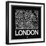 Black Map of London-NaxArt-Framed Art Print