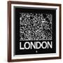 Black Map of London-NaxArt-Framed Art Print