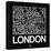 Black Map of London-NaxArt-Stretched Canvas