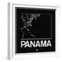 Black Map of Panama-NaxArt-Framed Art Print