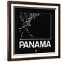 Black Map of Panama-NaxArt-Framed Art Print