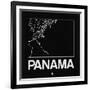 Black Map of Panama-NaxArt-Framed Art Print