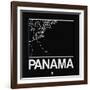 Black Map of Panama-NaxArt-Framed Art Print