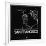 Black Map of San Francisco-NaxArt-Framed Art Print