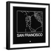 Black Map of San Francisco-NaxArt-Framed Art Print