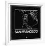 Black Map of San Francisco-NaxArt-Framed Art Print