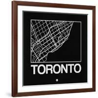 Black Map of Toronto-NaxArt-Framed Art Print