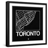 Black Map of Toronto-NaxArt-Framed Art Print