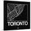 Black Map of Toronto-NaxArt-Stretched Canvas