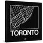 Black Map of Toronto-NaxArt-Stretched Canvas