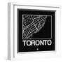 Black Map of Toronto-NaxArt-Framed Art Print