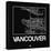 Black Map of Vancouver-NaxArt-Stretched Canvas