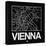 Black Map of Vienna-NaxArt-Stretched Canvas