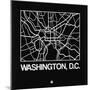 Black Map of Washington, D.C.-NaxArt-Mounted Art Print