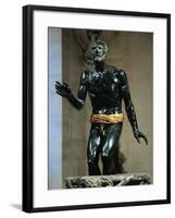 Black Marble and Alabaster Statue of Old Fisherman, Roman Copy of Hellenistic Original-null-Framed Giclee Print