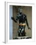 Black Marble and Alabaster Statue of Old Fisherman, Roman Copy of Hellenistic Original-null-Framed Giclee Print