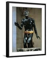 Black Marble and Alabaster Statue of Old Fisherman, Roman Copy of Hellenistic Original-null-Framed Giclee Print