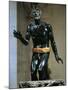 Black Marble and Alabaster Statue of Old Fisherman, Roman Copy of Hellenistic Original-null-Mounted Giclee Print