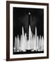 Black Marble Obelisk and Water Fountain-null-Framed Photographic Print