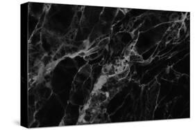 Black Marble Texture, Detailed Structure of Marble for Design.-noppadon sangpeam-Stretched Canvas