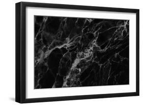 Black Marble Texture, Detailed Structure of Marble for Design.-noppadon sangpeam-Framed Photographic Print