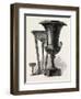 Black Marble Vase and Tripod-null-Framed Giclee Print
