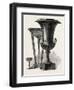 Black Marble Vase and Tripod-null-Framed Giclee Print