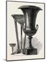 Black Marble Vase and Tripod-null-Mounted Giclee Print