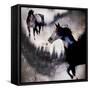 Black Mare - Dream 1-LightBoxJournal-Framed Stretched Canvas